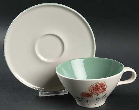 Rosemary Flat Cup & Saucer Set