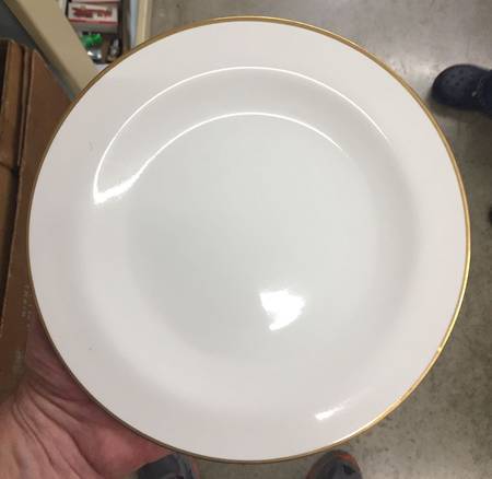 Sheer White Gold Salad Plate