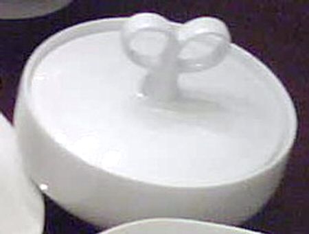 Sheer White Sugar Bowl & Lid