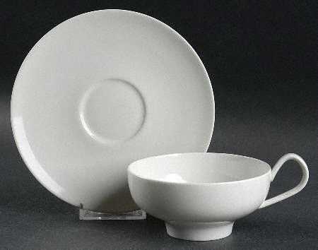 Sheer White Footed Cup & Saucer Set