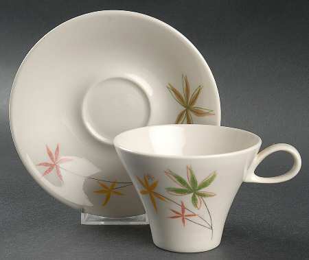 Spring Flowers Flat Cup & Saucer Set