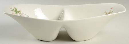 Spring Flowers 12" Oval Divided Vegetable Bowl