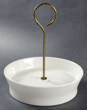 Stellar Ceramic Condiment Stand with Metal Center Handle