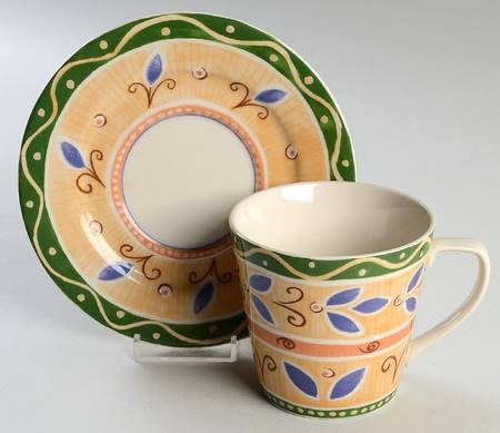 Salerno Flat Cup & Saucer Set