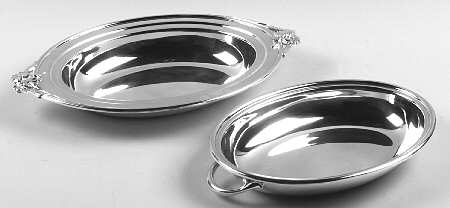 Silver Iris (Silverplate Hollowware) Double Vegetable Bowl