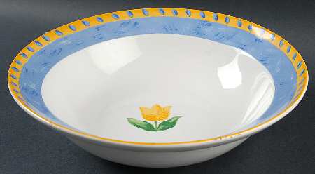 Spring Tulip 9" Round Vegetable Bowl