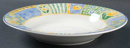 Spring Tulip Large Rim Soup Bowl