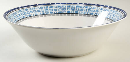 Madrigal Blue 10" Round Vegetable Bowl by Interiors (PTS)