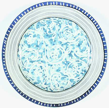 Madrigal Blue Salad Plate