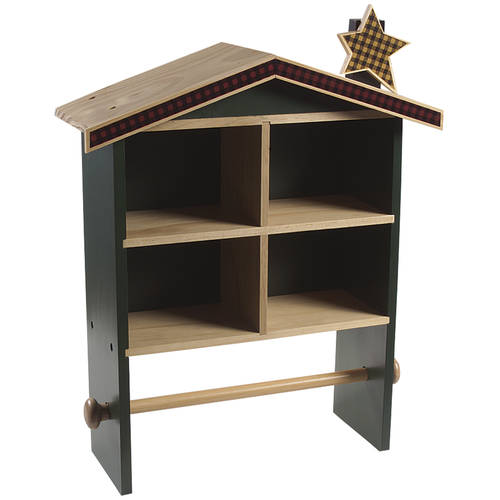 Rooster Morn Wood Mughouse/Paper Towel Holder