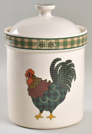 Rooster Morn Extra Large Canister & Lid