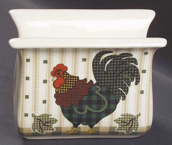 Rooster Morn Napkin Holder