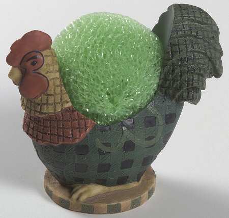 Rooster Morn Scouring Pad Holder