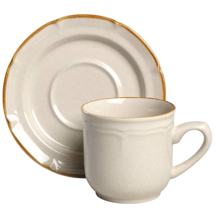 Sarah Ginger Creek Flat Cup & Saucer Set