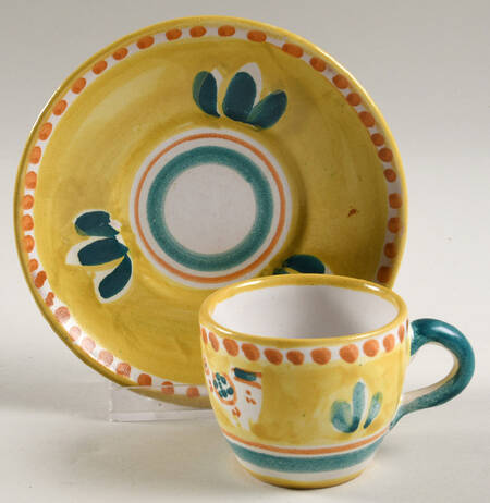 ITY77 Flat Demitasse Cup & Saucer Set