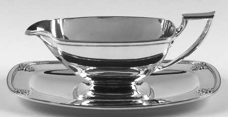 Adoration (Silverplate, Hollowware) Plated Gravy Boat & Underplate