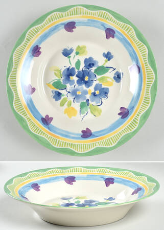 Summer Wind Large Rim Soup Bowl
