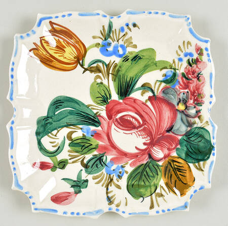 Nove Rose Square Salad Plate