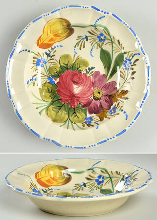 Nove Rose Rim Soup Bowl