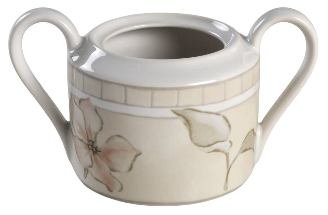 Linen Flower Sugar Bowl No Lid