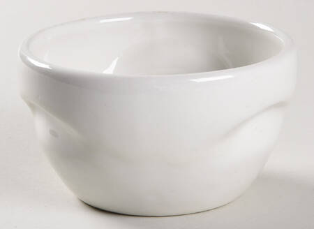 Casual White Mottled Family Size Open Sugar Bowl