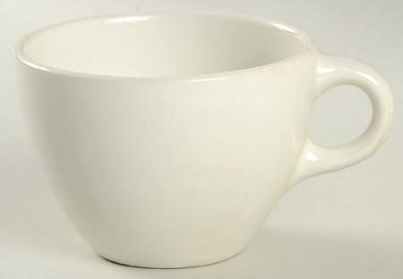 Casual White Mottled Flat Cup