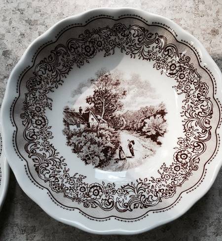 Swiss Landscape Fruit/Dessert (Sauce) Bowl