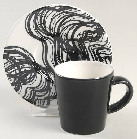 Aika Graphics Espresso Cup and Saucer Set