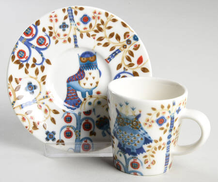 Taika White Espresso Cup and Saucer Set