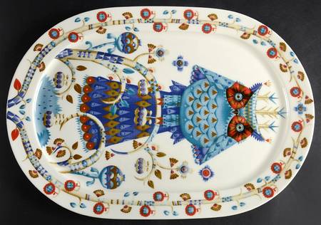 Taika White 16" Oval Serving Platter