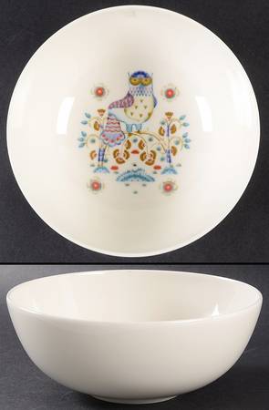Taika White 8" Round Serving Bowl