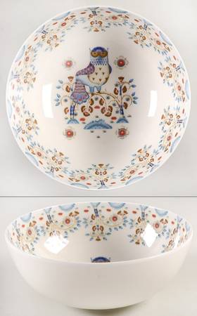 Taika White 8" Round Serving Bowl