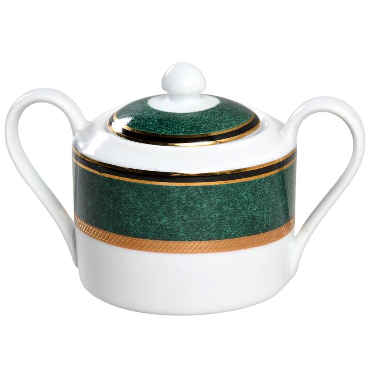 Fifth Avenue Emerald Sugar Bowl & Lid