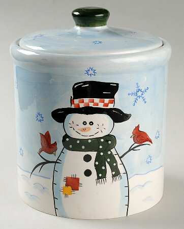 Holly Tree Cookie Jar & Lid