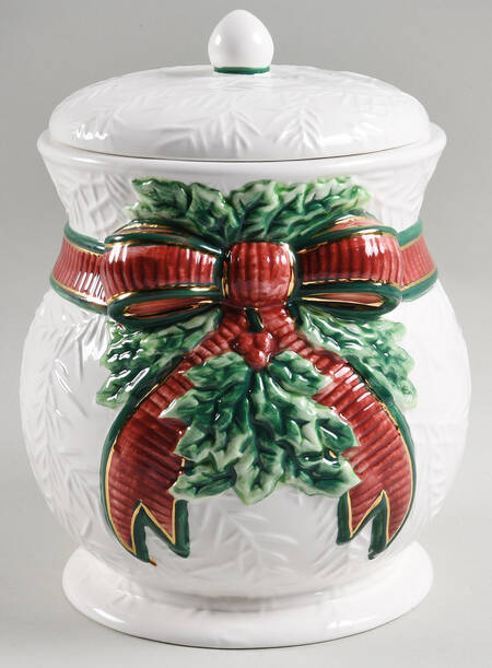 Deck the Holly Cookie Jar & Lid