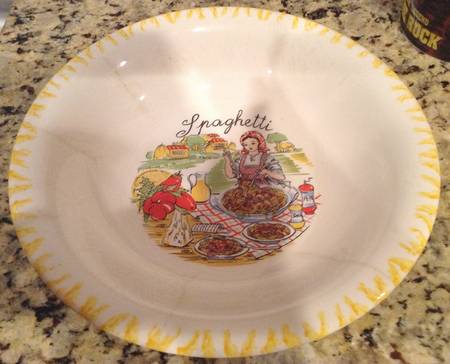 Spaghetti 8" Individual Pasta Bowl