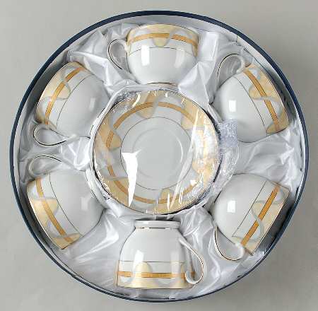 IFC13 (Boxed Set of 6) Footed Cup & Saucers
