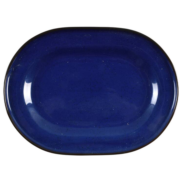Trivsam Blue 17" Oval Serving Platter