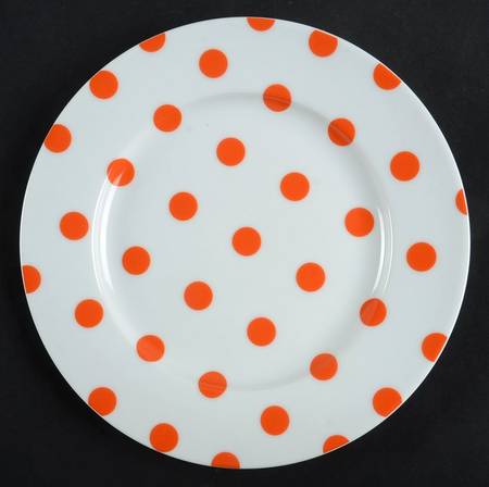 Dot Luxe Orange Salad Plate