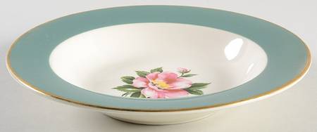 Empire Green Rim Soup Bowl