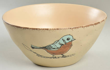 Easter Bird Cream 7" Round Serving Bowl