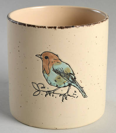 Easter Bird Cream Medium Canister No Lid