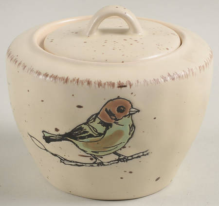 Easter Bird Cream Sugar Bowl & Lid