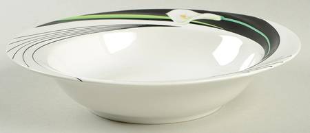 Pirouette Black Rim Soup Bowl