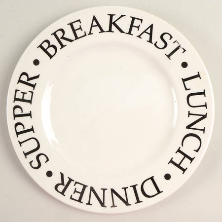 Bon Appetit Black Salad Plate