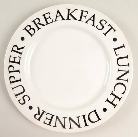 Bon Appetit Black Dinner Plate