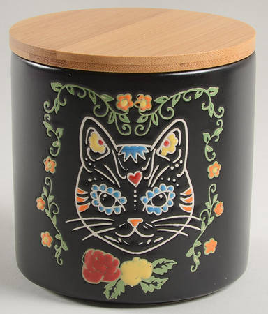 Calvin Sugar Skull-Day of the Dead 4" Canister & Lid by In Homestylez