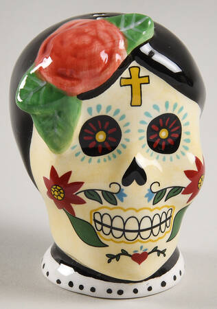 Calvin Sugar Skull-Day of the Dead Figural Salt Shaker