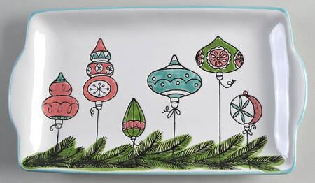 Camello Retro Ornament 12" Rectangular Serving Platter by In Homestylez