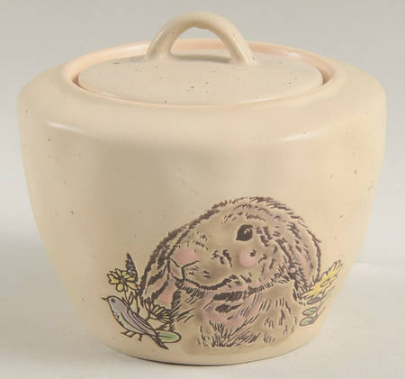 Evergreen Bunny Sugar Bowl & Lid